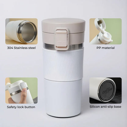 Push Tumbler – Insulated Travel Coffee Mug 380ml