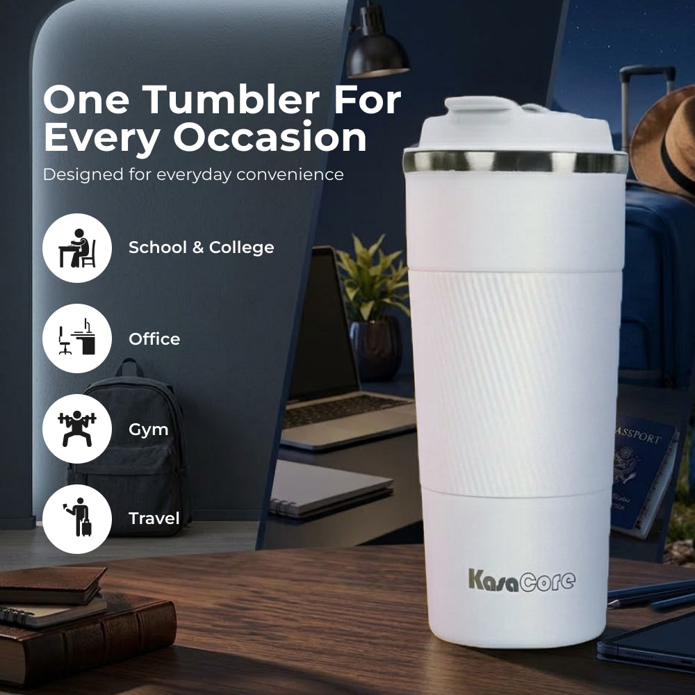 KasaCore 450ml Insulated Travel Coffee Mug with Grip
