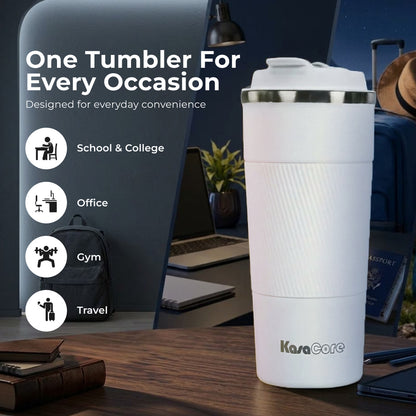 KasaCore 450ml Insulated Travel Coffee Mug with Grip
